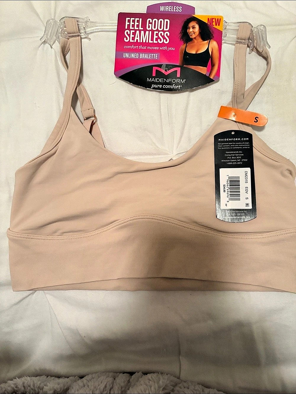 Maidenform Feel Good Seamless Unlined Bralette Pink Small